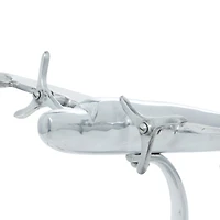 17" Silver Aluminum Plane Figure
