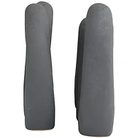 Black Interwoven Circles Ceramic Abstract Sculpture Set