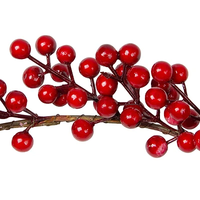 5ft. Artificial Christmas Red Berry Twig Garland