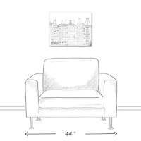 Sketchy Buildings 16" x 20" Canvas Wall Art