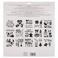 6 Pack: Holidays Stencils by Craft Smart®, 12" x 12"