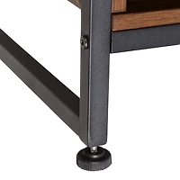 Honey Can Do Black & Walnut Multi-Purpose Kitchen Bakers Rack With Wine Storage