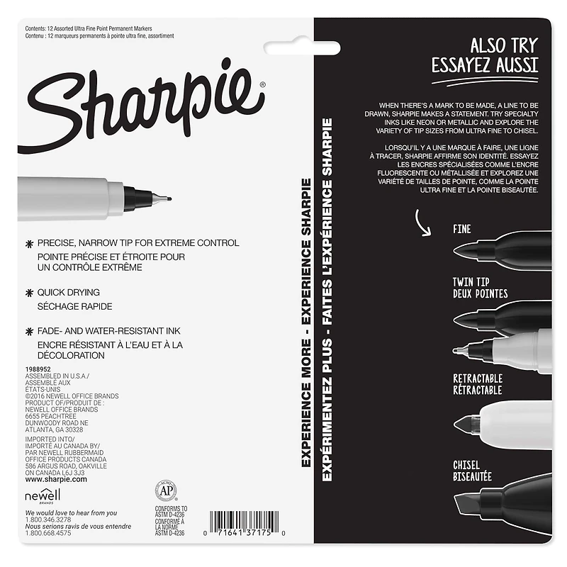 Sharpie® Ultra Fine Point Permanent Marker Set