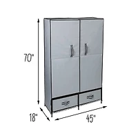 Honey Can Do 43" Clothes Storage Wardrobe With Drawers