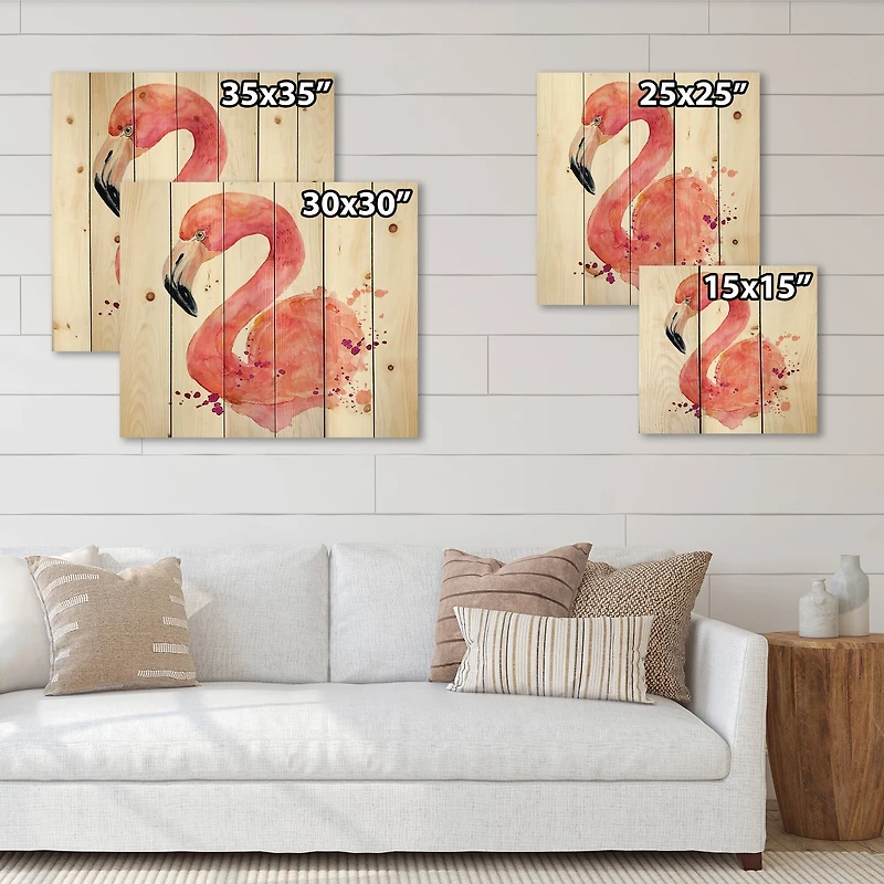 Designart - Portrait of Pink Flamingo I