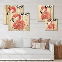 Designart - Portrait of Pink Flamingo I