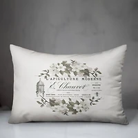 French Beekeeper Floral 14" x 20" Throw Pillow