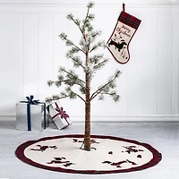 Glitzhome® 21" Dachshund Fabric Christmas Stocking