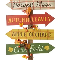 Glitzhome® 42.5" Fall Wooden Pumpkin Patch Porch Sign