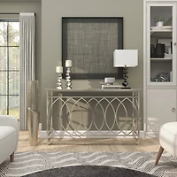 3ft. Silver Aluminum Grid Inspired Vase with Open Frame Design