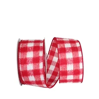 JAM Paper 2.5" x 10yd. Flannel Wired Gingham Check Ribbon