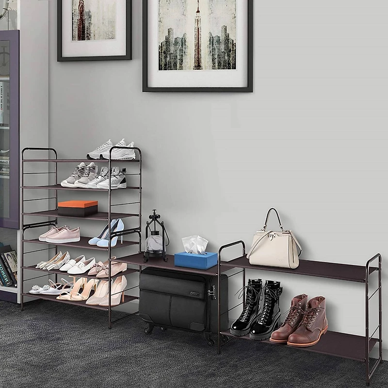 NEX™ Oumilen Bronze 3-Tier Stackable Shoe Rack