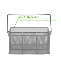 Mind Reader Metal Mesh Storage Basket with Handle