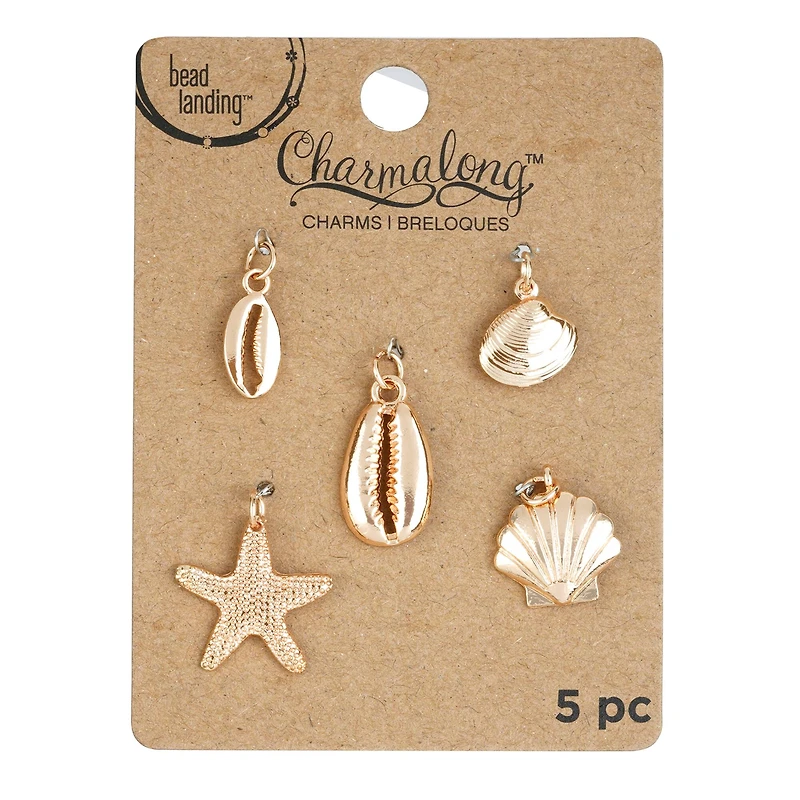 Charmalong™ Gold Shell Charms by Bead Landing™