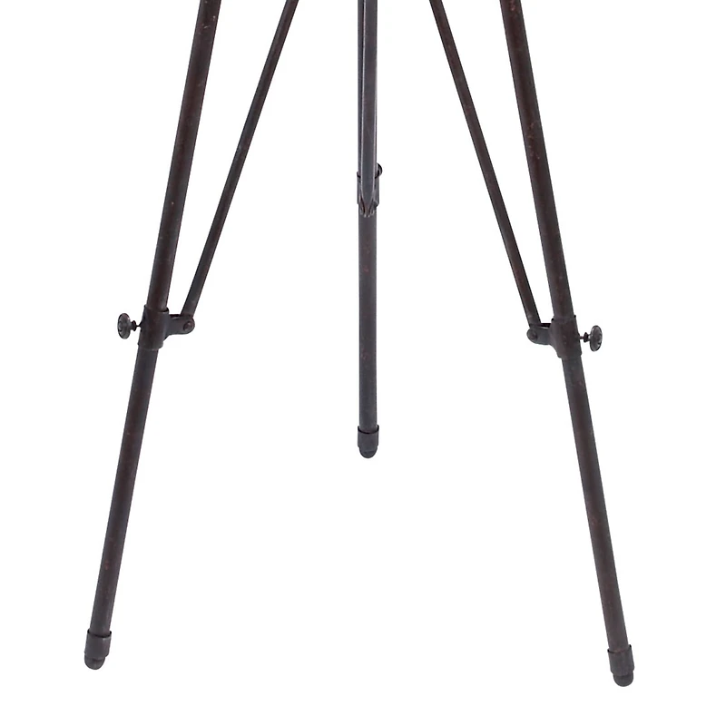 57" Black Metal Standing Industrial Clock