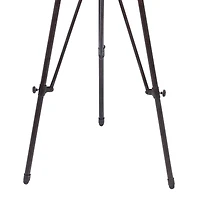 57" Black Metal Standing Industrial Clock