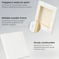 Arteza® 6" x 6" White Stretched Canvases