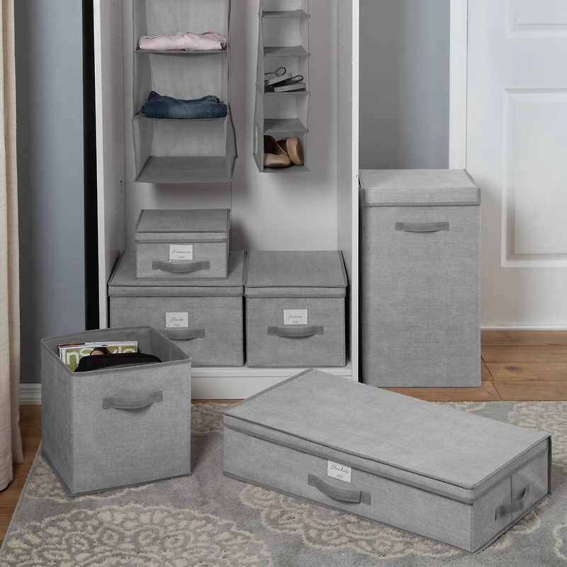 Simplify 28" Under the Bed Heather Gray Storage Box