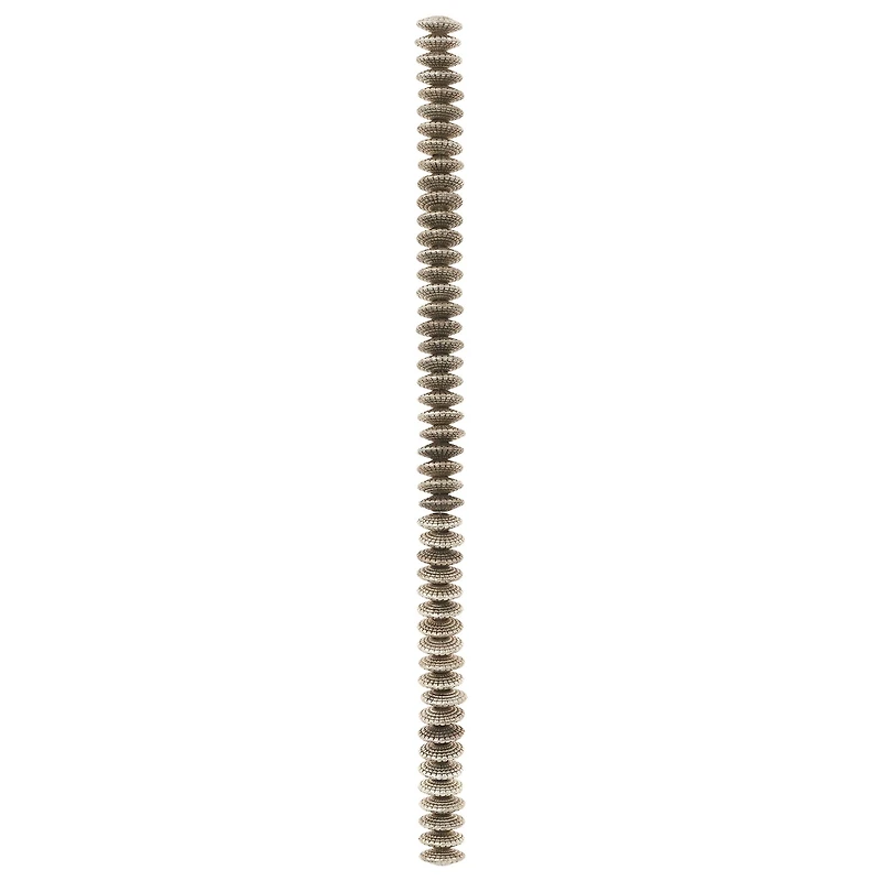 12 Pack: Silver Metal Rondelle Beads, 8mm by Bead Landing™