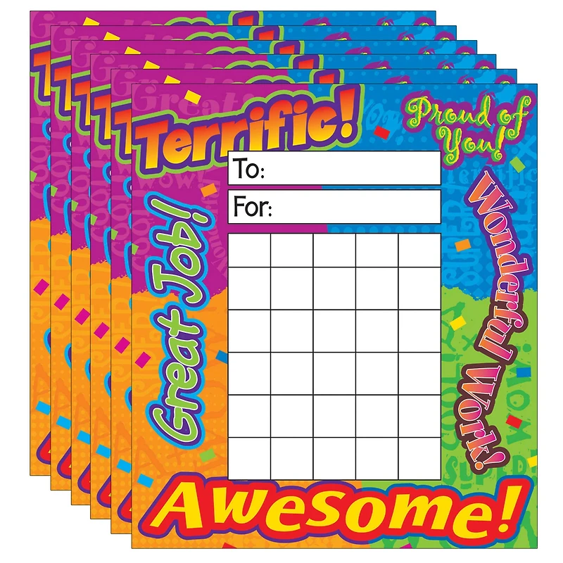 Trend Enterprises® Reward Words Incentive Pad, 6 Packs of 36 Sheets