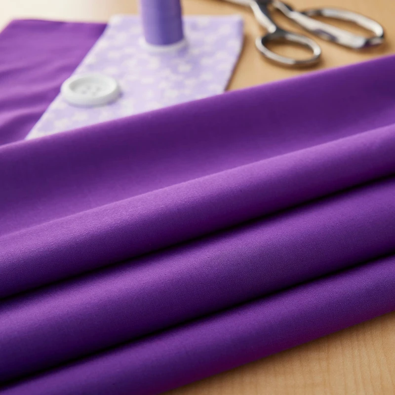 Feldman Solid Purple Broadcloth Fabric