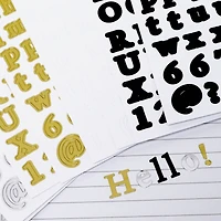 Black, Gold, Silver & White Classic Letter & Number Stickers by Recollections™