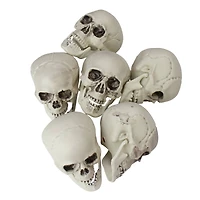3.5'' Skull Head Halloween Decorations, 6ct.