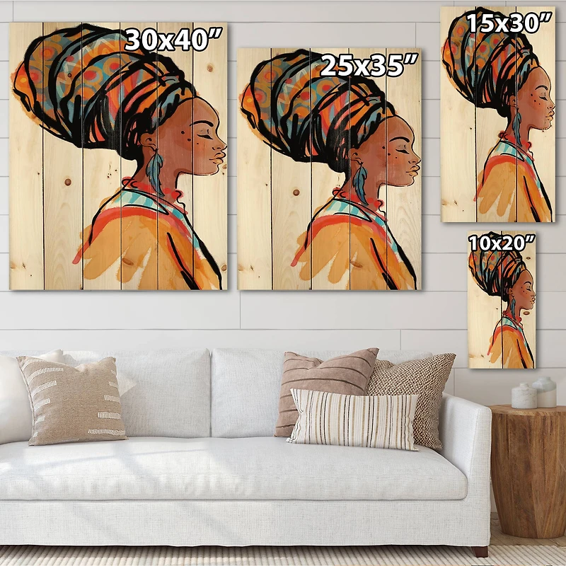 Designart - African American Woman with Turban I