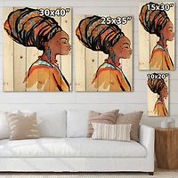 Designart - African American Woman with Turban I