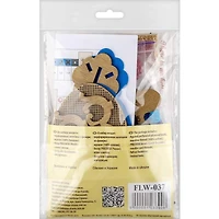 Wonderland Crafts Blue Stripes Easter Egg Cross Stitch on Wood Kit