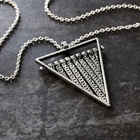 Rhodium Triangle Fringe Pendant by Bead Landing™