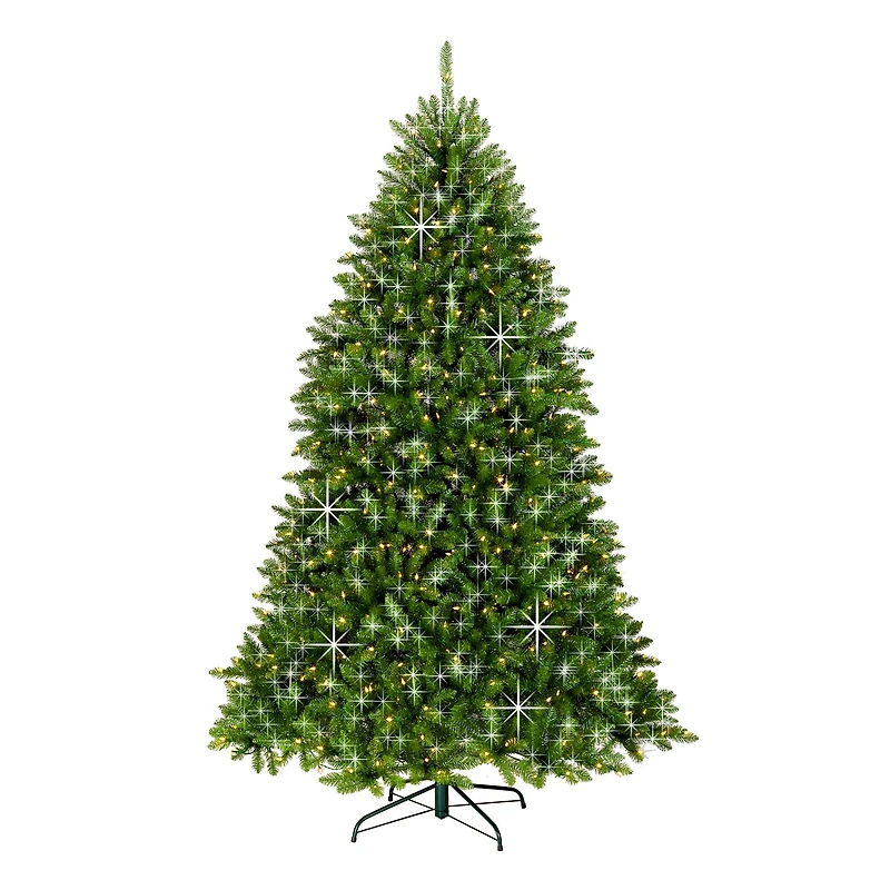 7.5ft. Pre-Lit Dunhill Fir® Shimmer Artificial Christmas Tree, Clear Lights