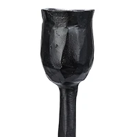 Hello Honey® 24" Tall Black Hand-Forged Metal Taper Holder