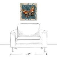 Swirls And Butterfly 20" x 20" Canvas Wall Art