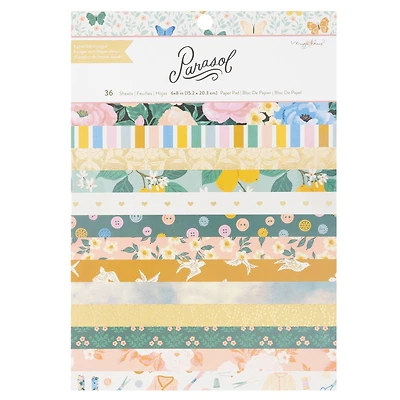 American Crafts Maggie Holmes Parasol Single-Sided Paper Pad, 6" x 8"