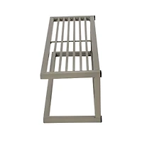 Honey Can Do Steel Bathroom Slatted Shelf with Towel Bar