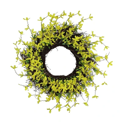 24" Yellow Forsythia & Grapevine Wreath