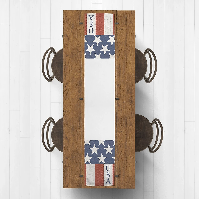 Designs Direct USA Flag Cotton Twill Runner