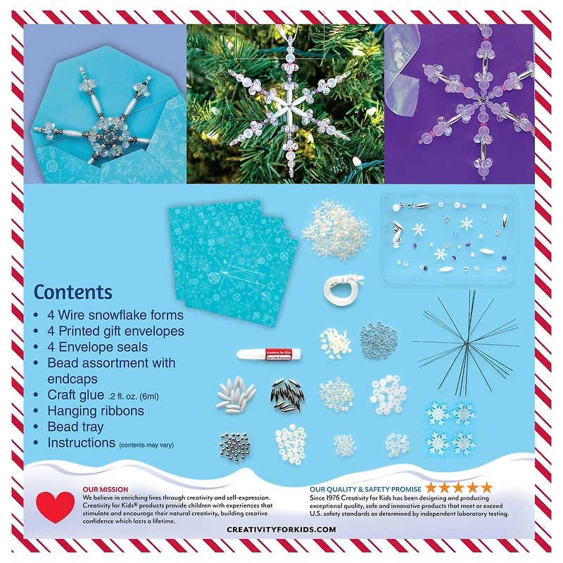 Creativity for Kids® Beaded Snowflake Ornaments