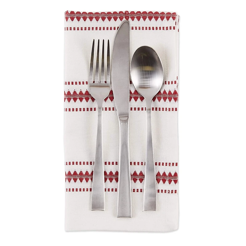 DII® Barn Red Zig Dobby Stripe Cloth Dinner Napkins, 6ct.