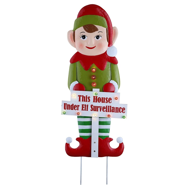 Mr. Christmas 38" Outdoor Metal Elf Sign