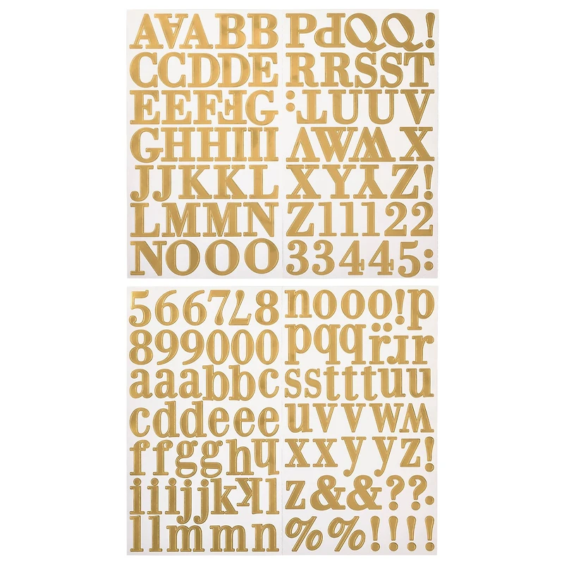 12 Pack: Gold Foil Alphabet Stickers by Recollections™