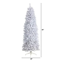 7ft. Unlit Slim White Artificial Christmas Tree