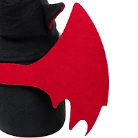 18" Female Black & Red Halloween Gnome with Bat Wings