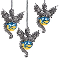 Design Toscano Dragon Defender of the Ancient Amulet 2022 Gothic Ornaments, 3ct.