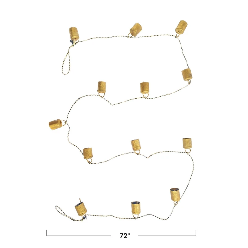 Hello Honey® 6ft. Gold Metal Bell Garland