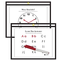 C-Line® Black Reusable Dry Erase Pocket Kit Study Aid