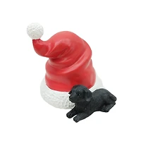 6" Santa Hat with Black Dog Tabletop Décor by Ashland®