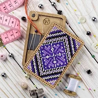 Wonderland Crafts Purple Bead Embroidery Needle Box Kit