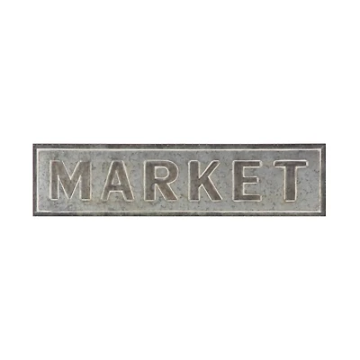 Gray Metal Farmhouse Market Sign Wall Décor